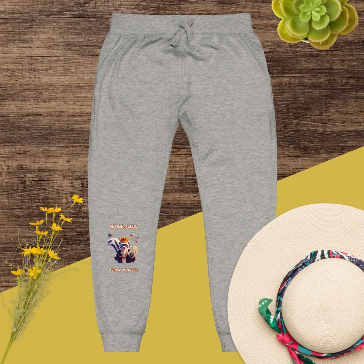 👑Skunk Swagger 🦨Skunk Royalty Can't Be Beat Aromas Crowned💎Unisex fleece sweatpants👖