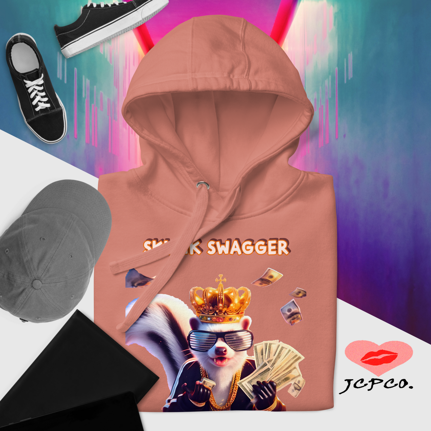👑Skunk Swagger 🦨Skunk Royalty Can't Be Beat Aromas Crowned💎 Unisex Hoodie🧥