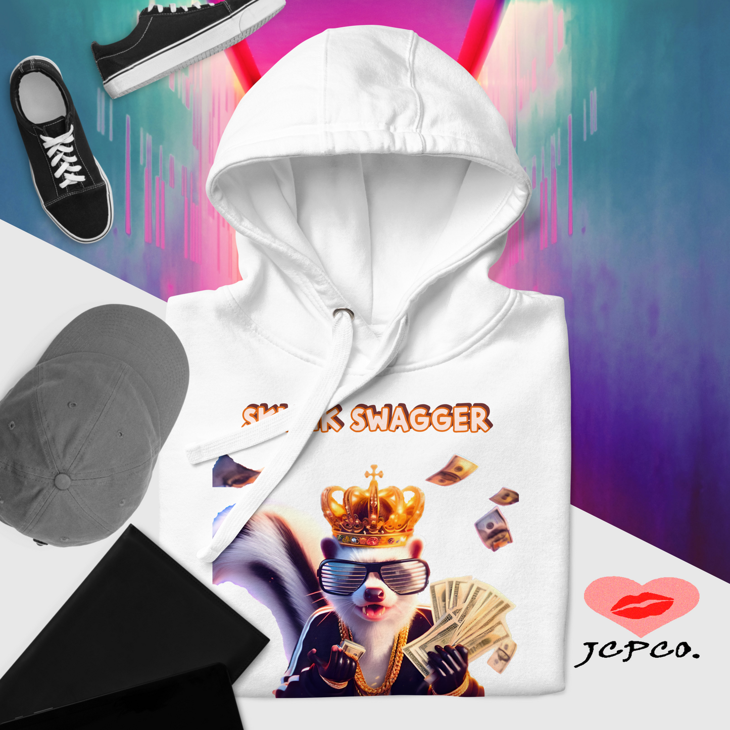 👑Skunk Swagger 🦨Skunk Royalty Can't Be Beat Aromas Crowned💎 Unisex Hoodie🧥