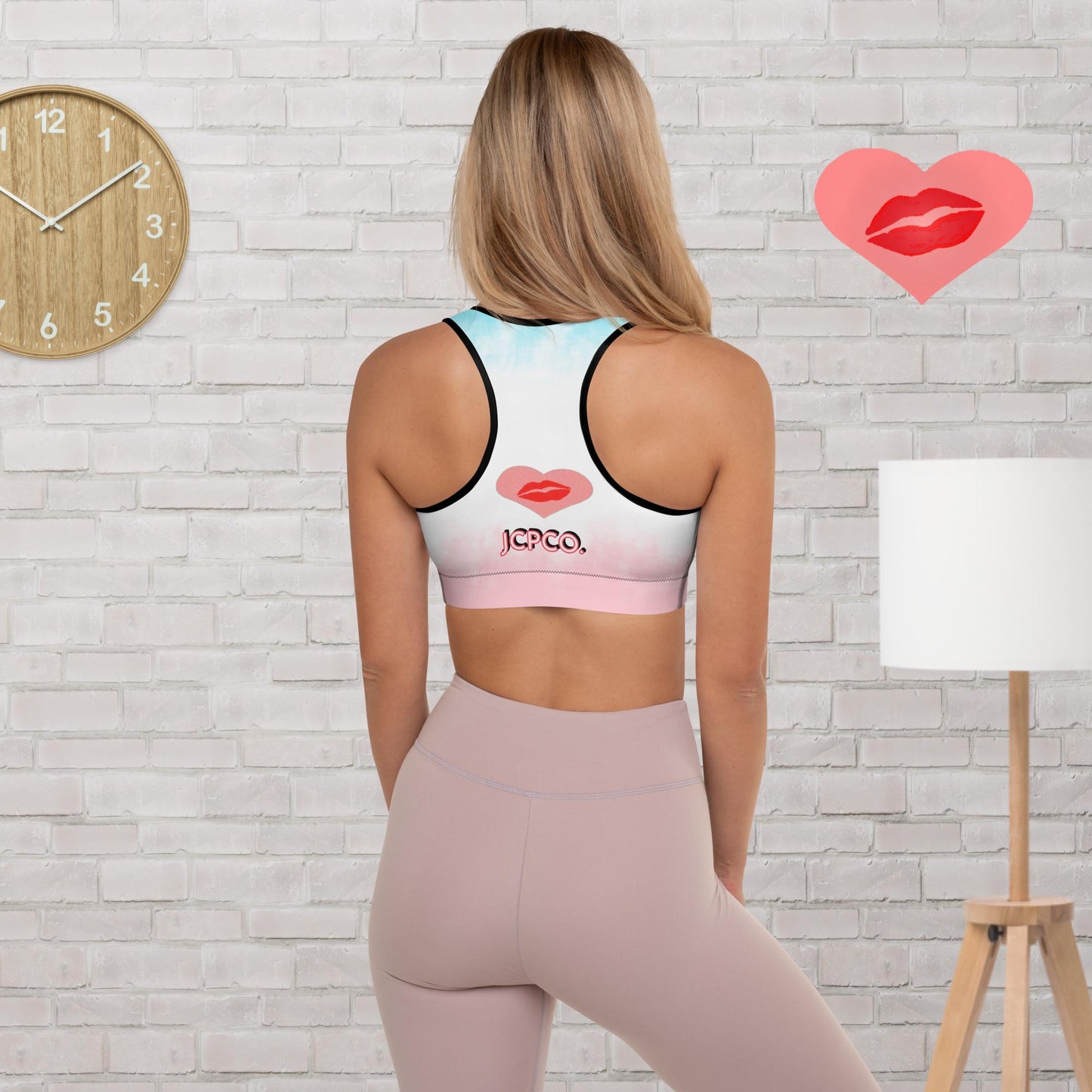 💕Padded Luscious Lip Luxe Cotton Candy Sports Bra👙