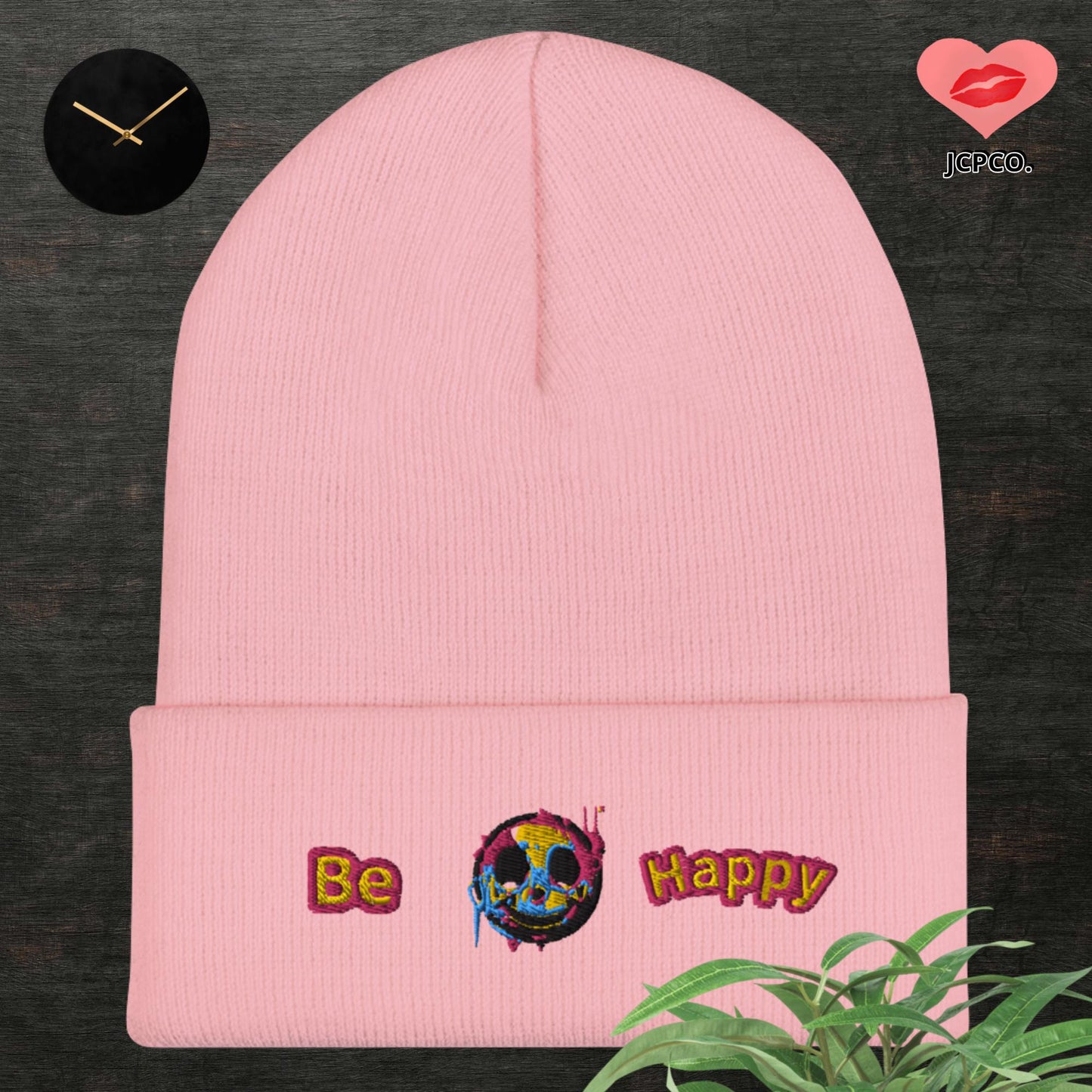 💕Don't Worry Be Happy Cuffed Beanie🧢