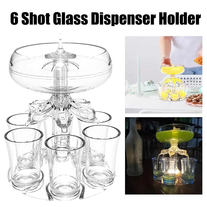 6 Piece Shot Glass Holder Set