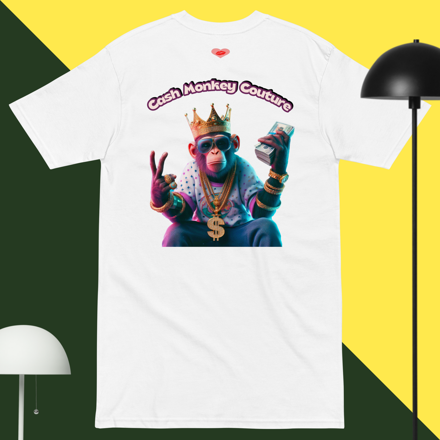 💕👑🙉Crowned Monkey Men’s premium heavyweight tee👕