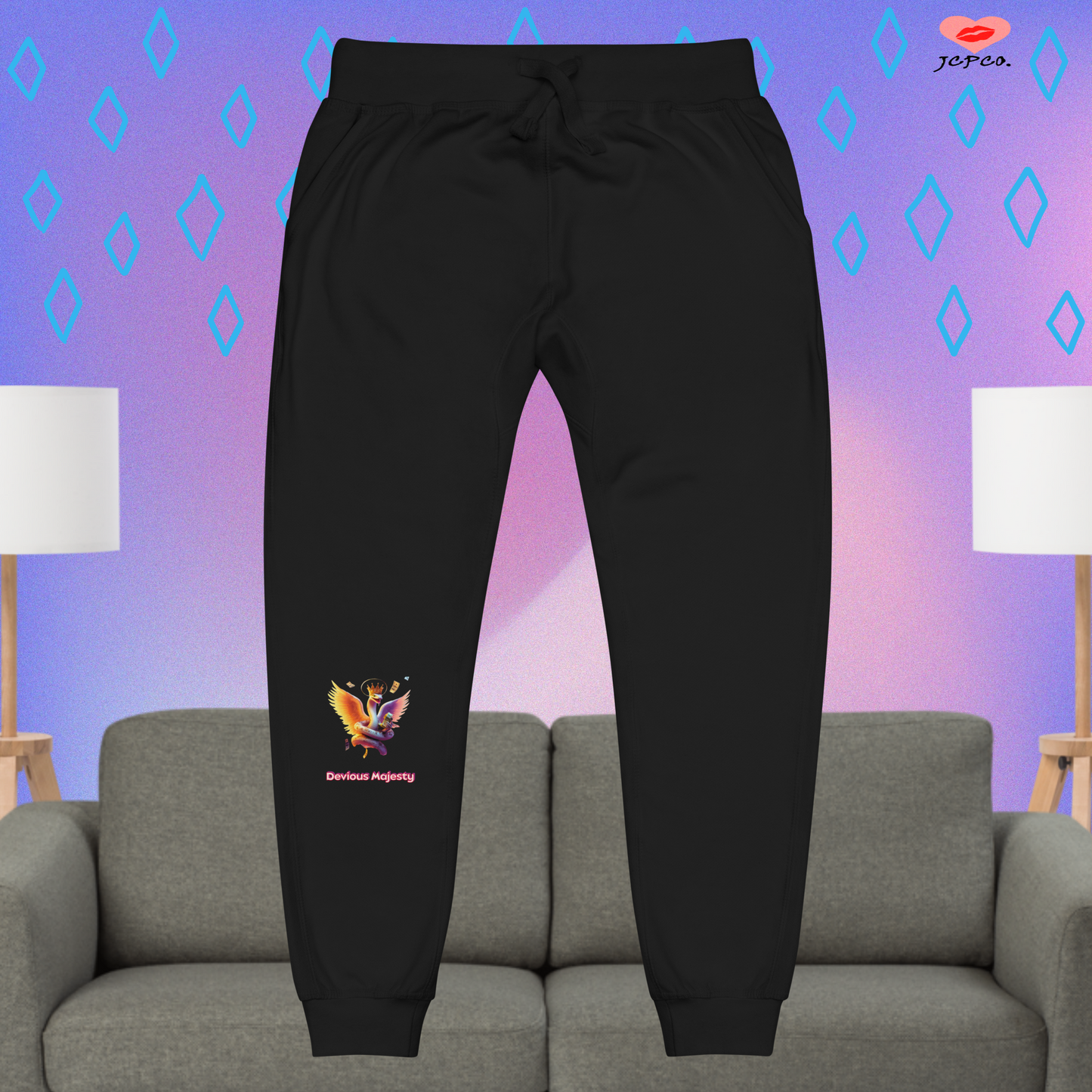 👑Devious Majesty Serpent's Swag 🐍 From Clouds to Cash💵Unisex fleece sweatpants👖