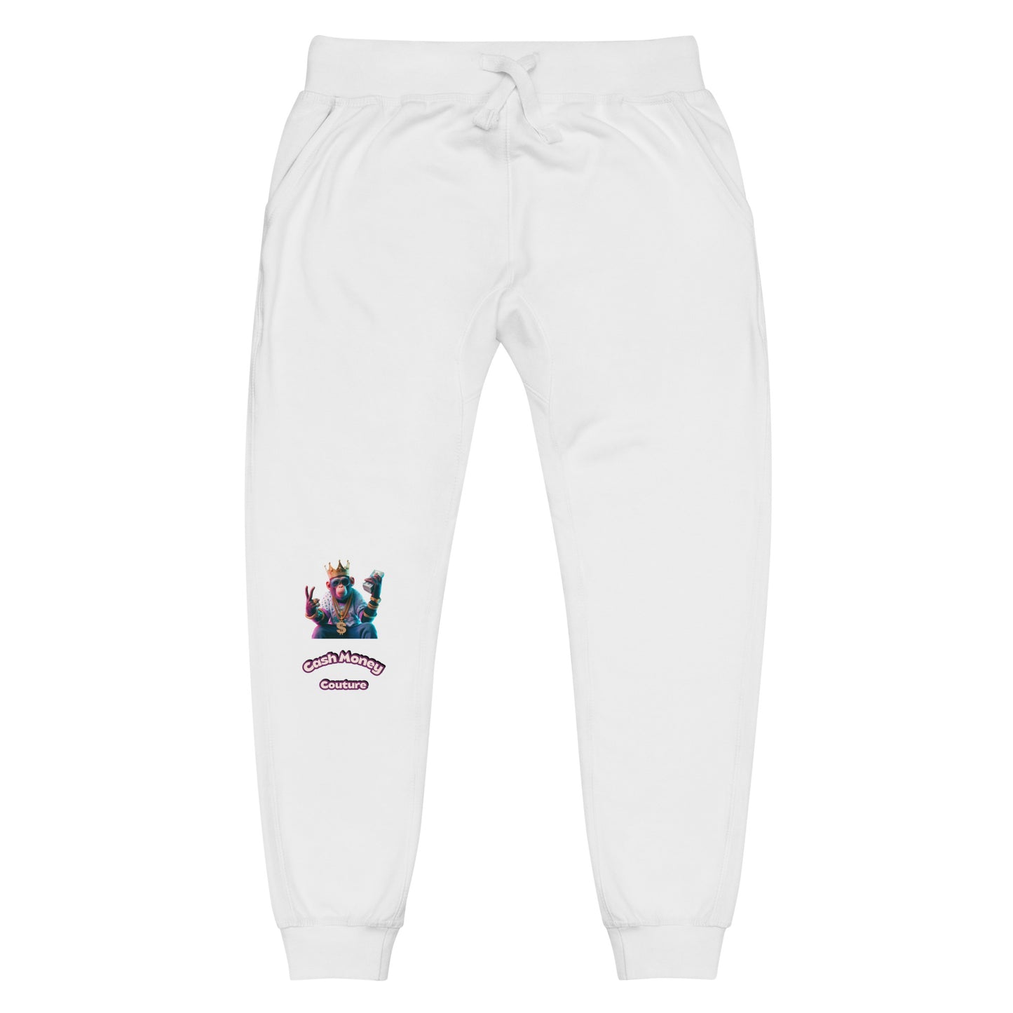 💕👑🙉Crowned Monkey Unisex fleece sweatpants👖