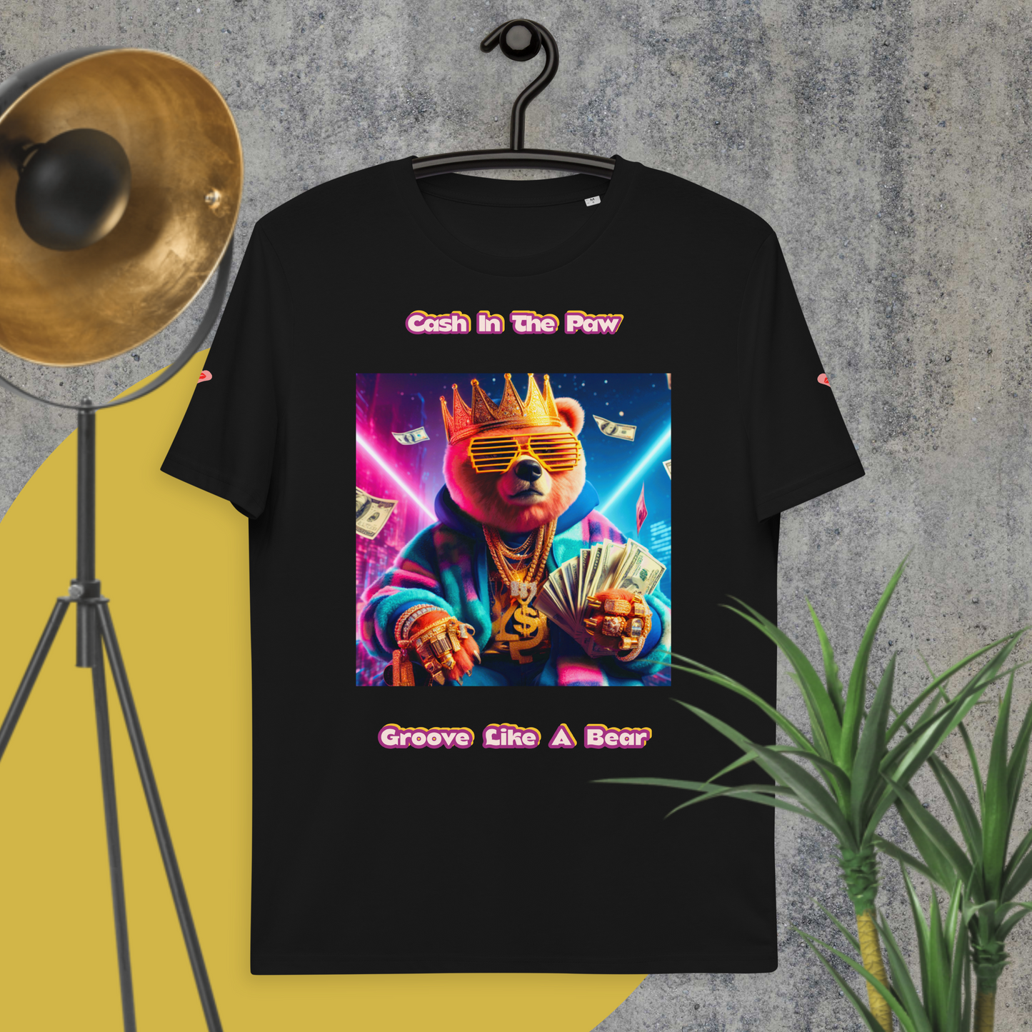 💕Groove Like a Bear🐻 Cash in the Paw💵🐾 Unisex organic cotton t-shirt👕