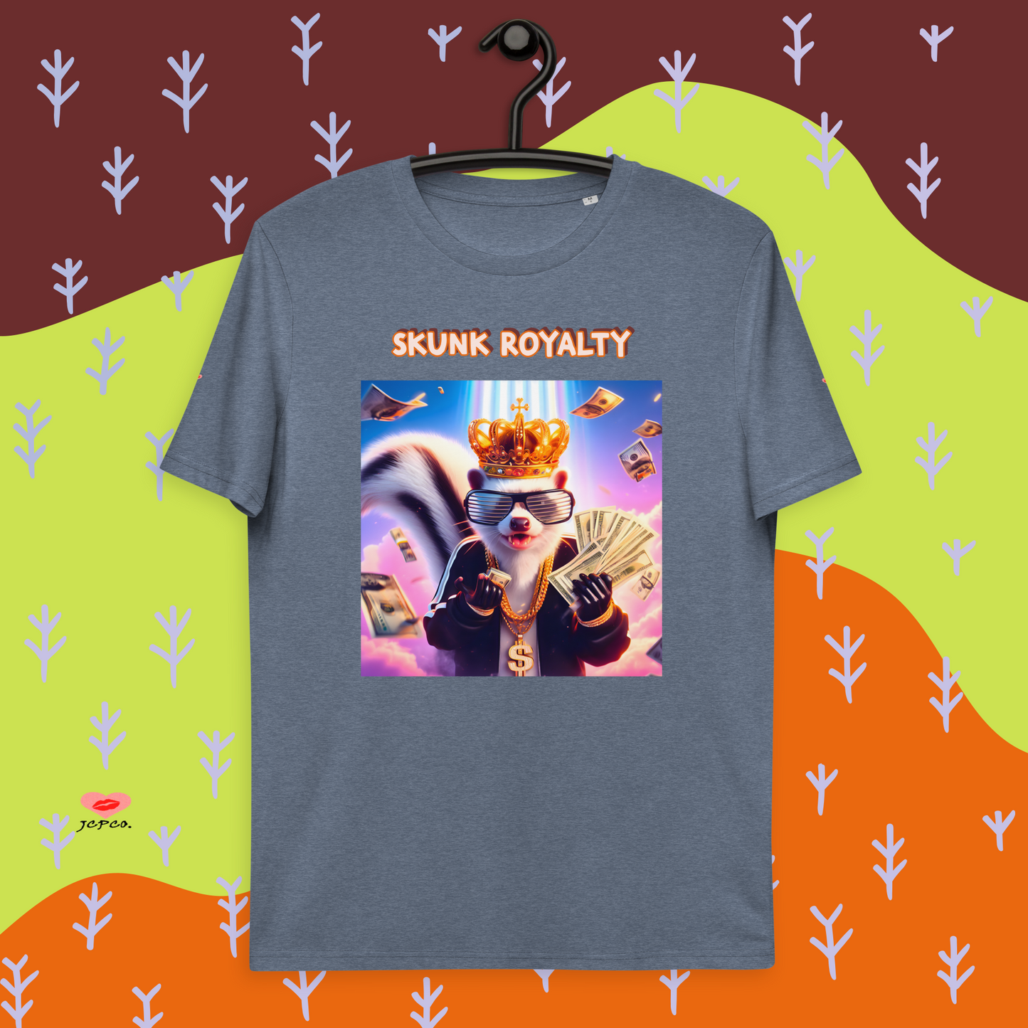 👑Skunk Swagger 🦨Skunk Royalty Can't Be Beat Aromas Crowned💎Unisex organic cotton t-shirt👕