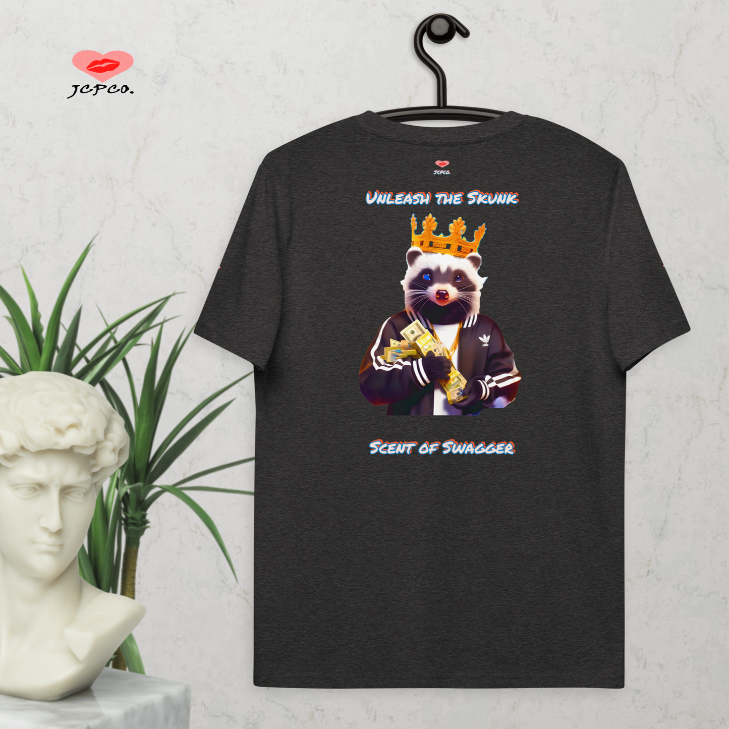 👑Unleash the Skunk🦨 Scent of Swagger Skunk Royalty💎 Unisex organic cotton t-shirt👕