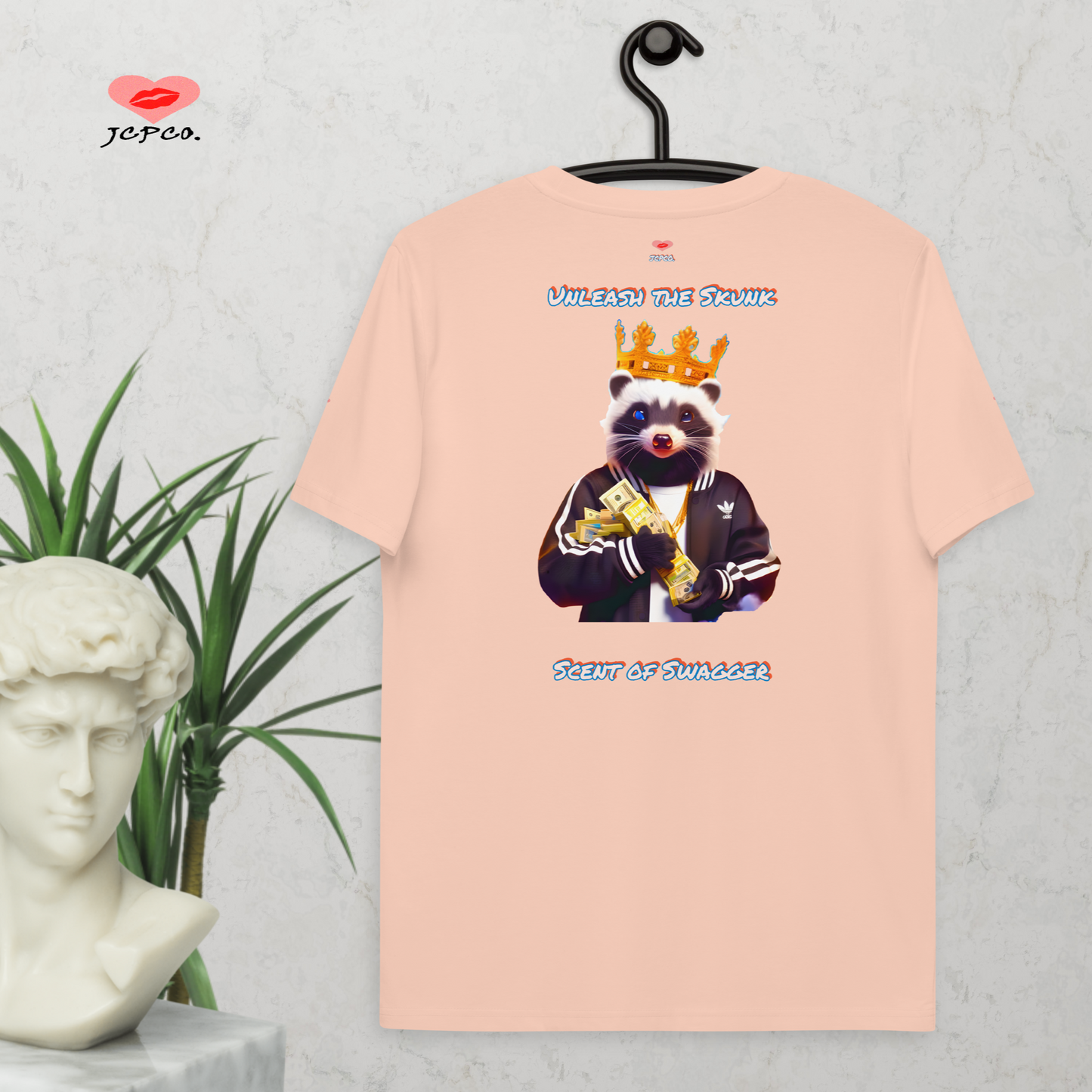 👑Unleash the Skunk🦨 Scent of Swagger Skunk Royalty💎 Unisex organic cotton t-shirt👕