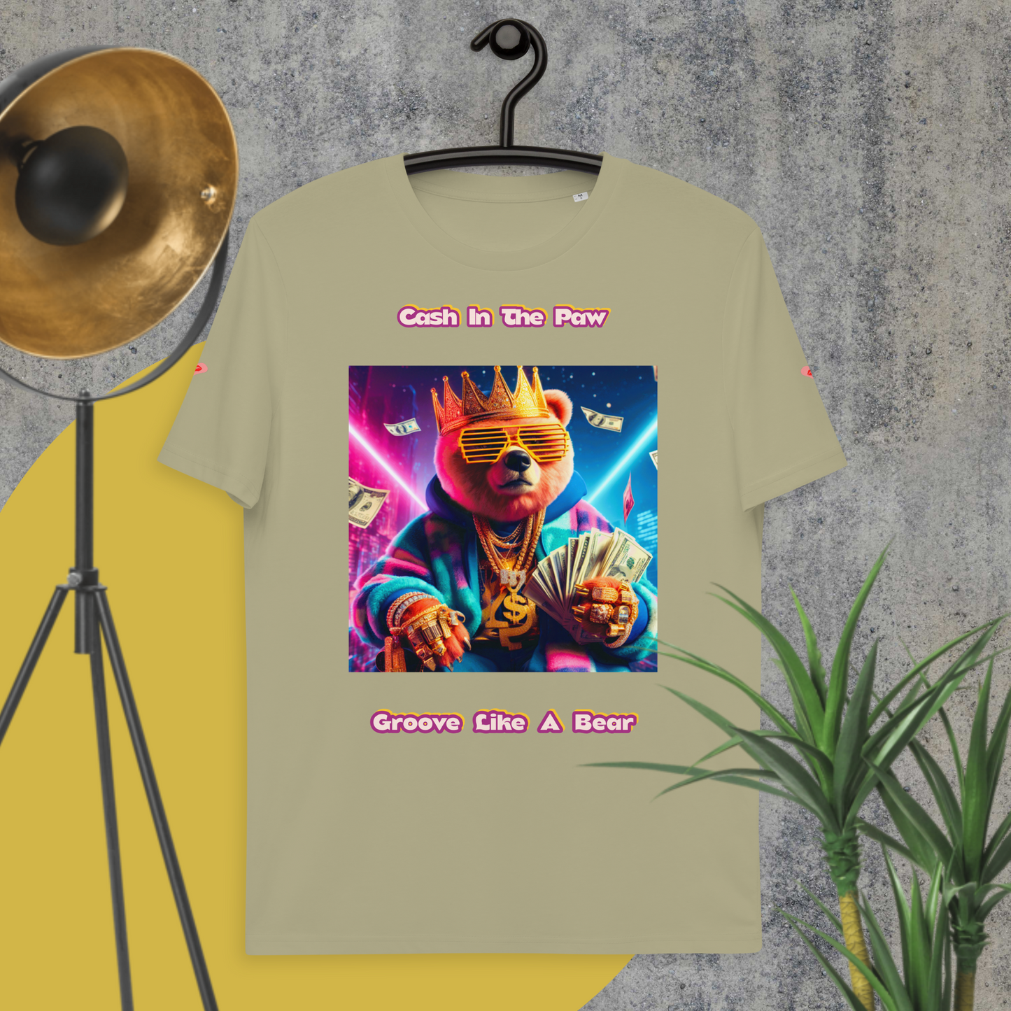 💕Groove Like a Bear🐻 Cash in the Paw💵🐾 Unisex organic cotton t-shirt👕