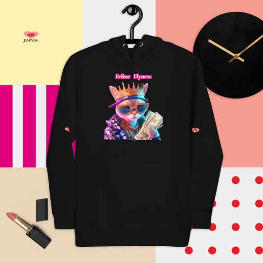 💕Money Meowves😸 Pawsitively Royal Kitty Cat😻 Unisex Hoodie🧥